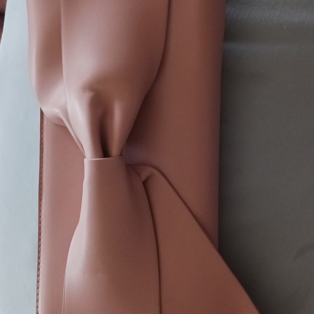 A  new day Pastel Pink Bow Zip Clutch nwot